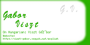 gabor viszt business card